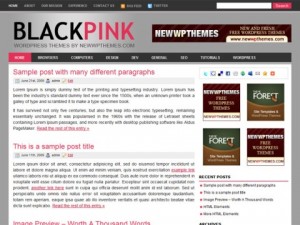Black Pink Free WordPress Theme