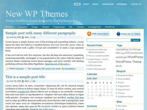 Blue Cosmos WordPress Free Theme