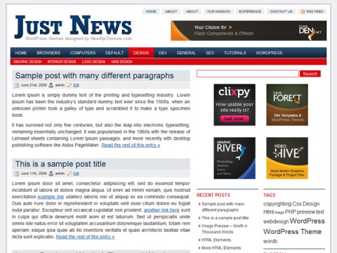 Just News Free WordPress Theme