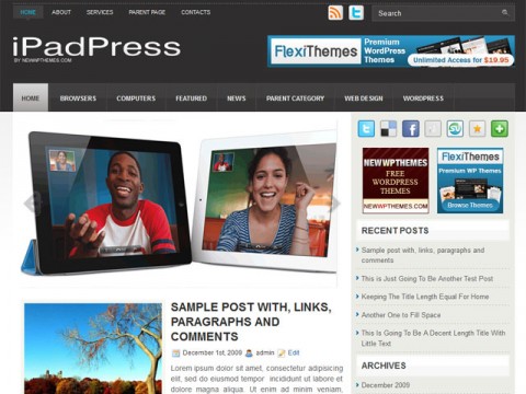 iPadPress-Free-WordPress-Theme